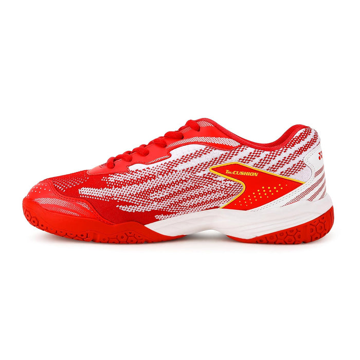 Yonex V200i Badminton Shoes (Ruby Red/Medallion Gold) 2
