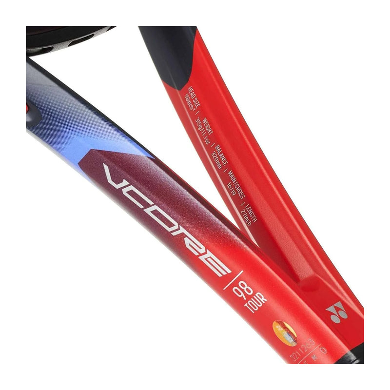 Yonex Vcore 98 Tour Tennis Racquet (Scarlet) 6