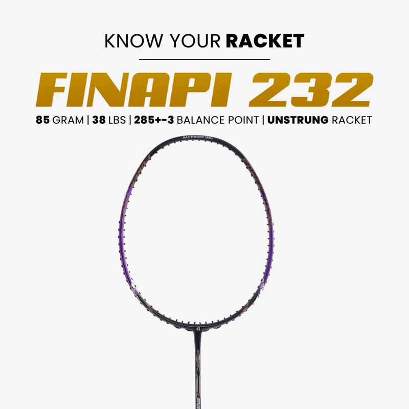 Apacs Finapi 232 Unstrung Badminton Racket (Purple) 7