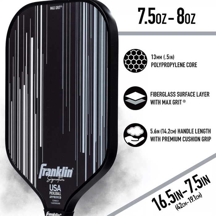 Franklin Signature Pro Pickleball Paddle (Black) - 16 mm 6