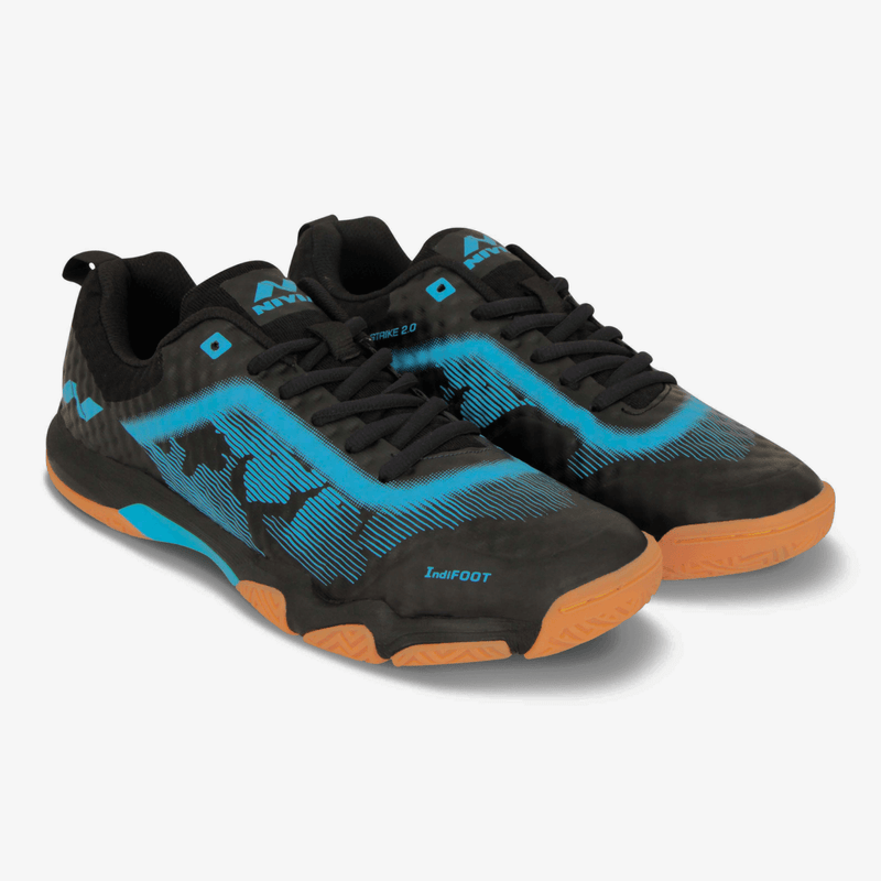 Nivia Powerstrike 3.0 Badminton Shoes for Men (Black) 3