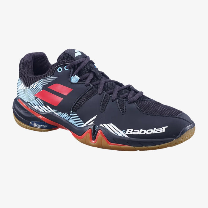 Babolat Shadow Spirit Badminton Shoes (Black/Tomato Red) 1