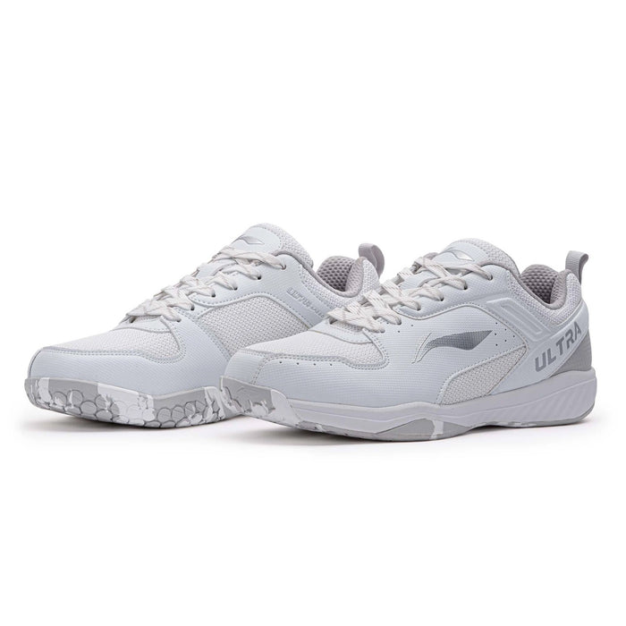 Li-Ning Ultra Speed Badminton Shoes (White/Grey) 3