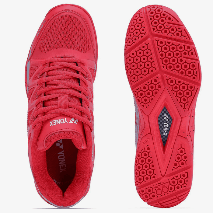 YONEX Skill Badminton Shoes (Red/ Silver) 4
