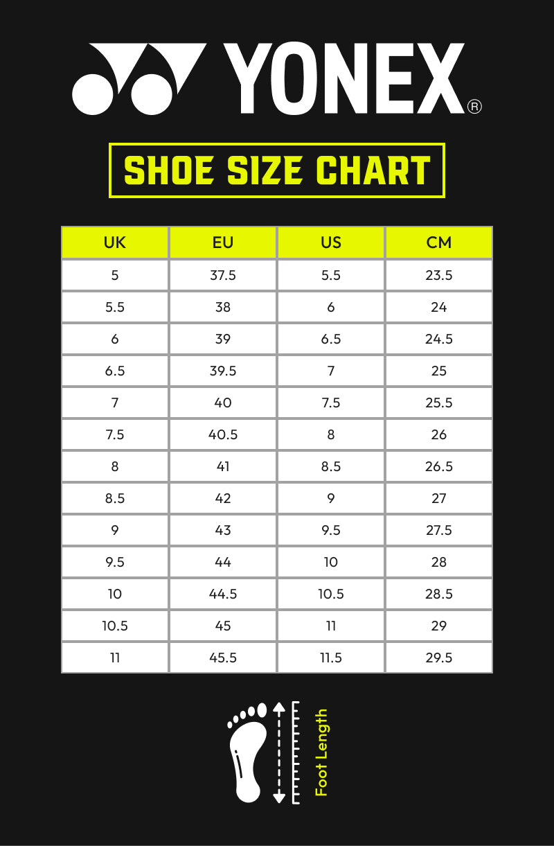 Yonex shoes size chart