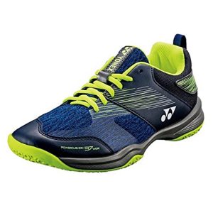 Buy YONEX POWER CUSHION 37 WIDE (Navy / Yellow) Unisex Badminton Shoes Online at best price