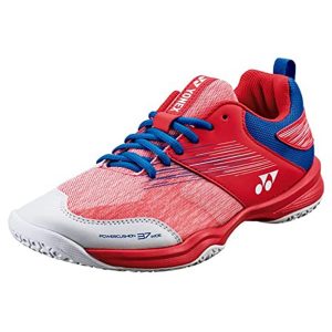 Buy YONEX POWER CUSHION 37 WIDE (White / Red) Unisex Badminton Shoes Online at best price