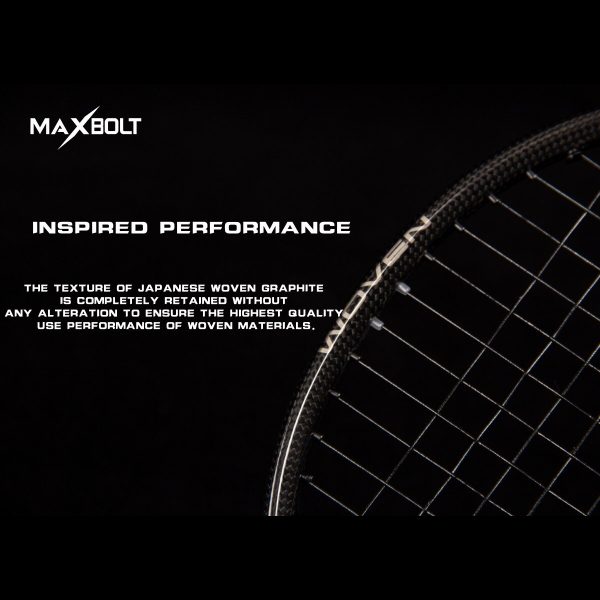maxbolt black woven limited edition badminton racket