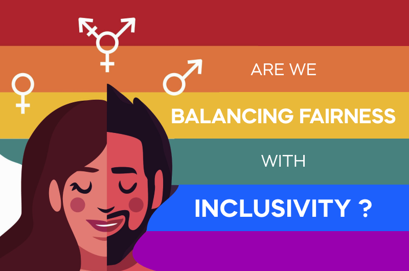 balancing Fairness with Inclusivity written in image