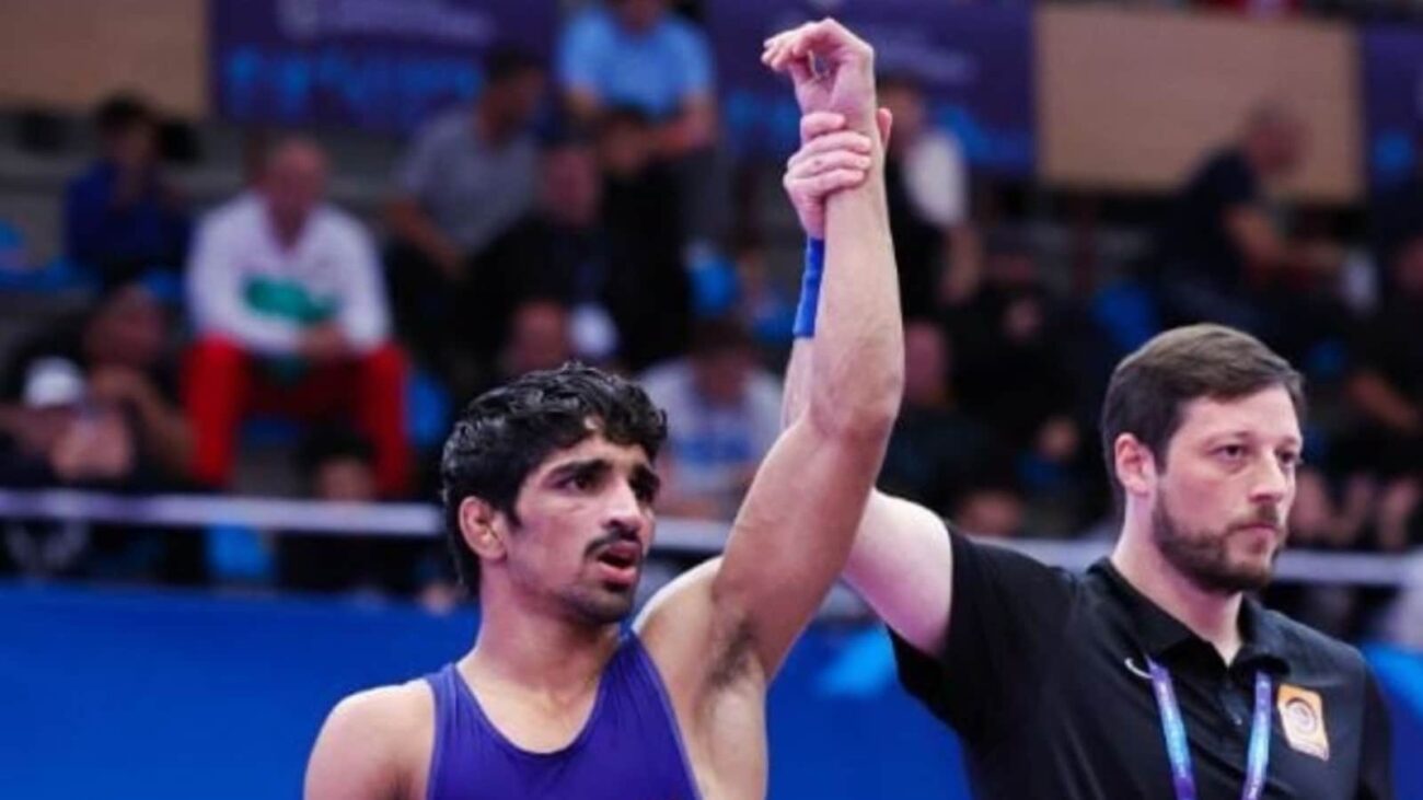 Aman Sehrawat Overcomes Mental Hurdle to Defeat Ravi Dahiya in Olympic Qualifier Trials