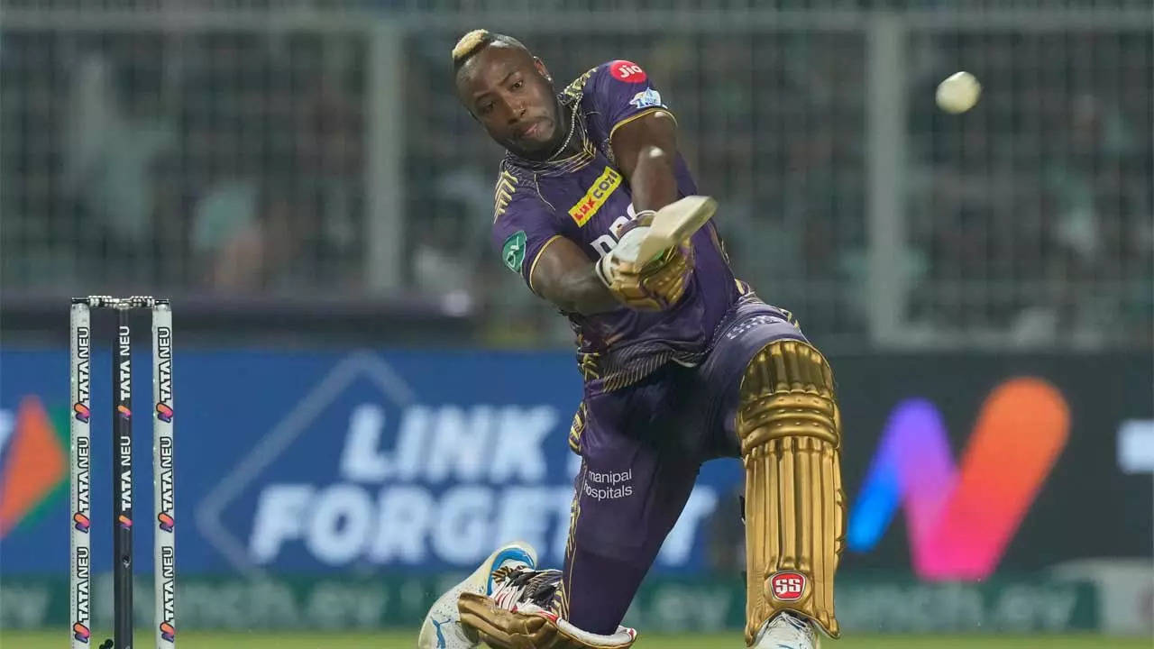 Russell's Six-Hitting Extravaganza Powers KKR to Massive Total