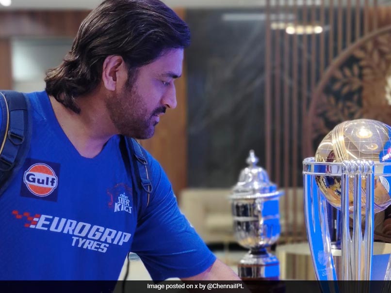 MS Dhoni Reunites with 2011 World Cup Trophy at Wankhede Stadium