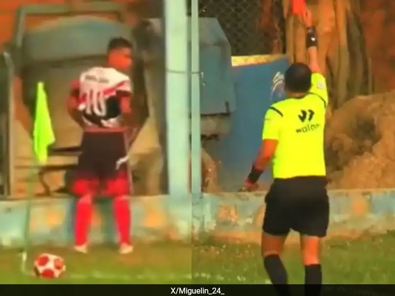 Peruvian Footballer Sent Off for Urinating on Pitch