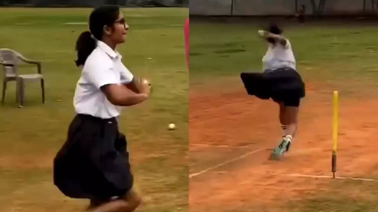 Young Girl Stuns with Perfect Imitation of Jasprit Bumrah's Bowling Action