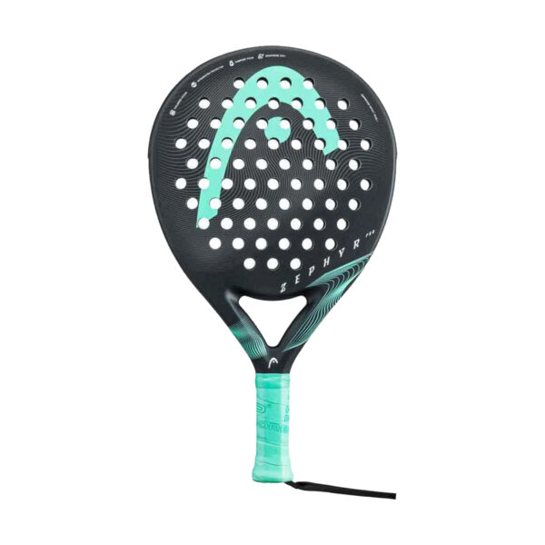 HEAD Zephyr Pro 2023 Padel Racquet (Black/Teal)