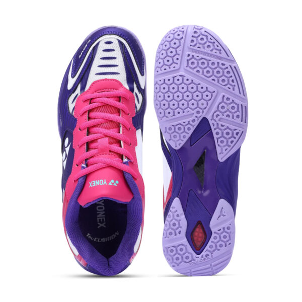 Yonex Dual Badminton Shoes White/Purple Velvet/Bright Orchid