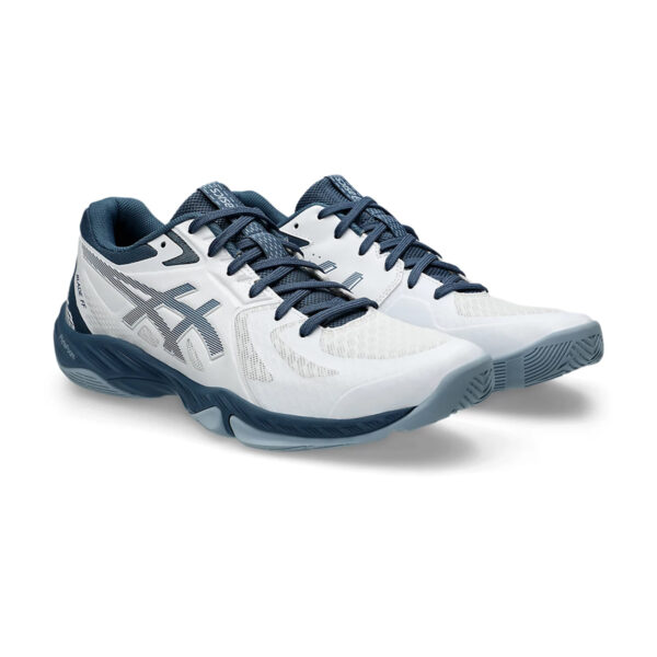 Asics Blade FF Badminton Shoes (White/Vintage Indigo)