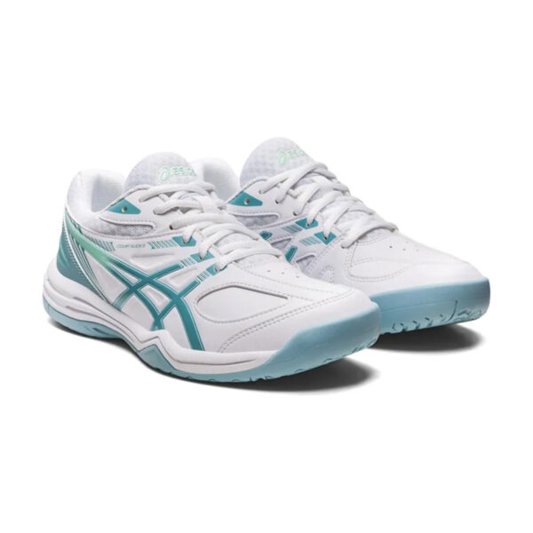 Asics Court Slide 2 Tennis Shoes (White/Smoke Blue)