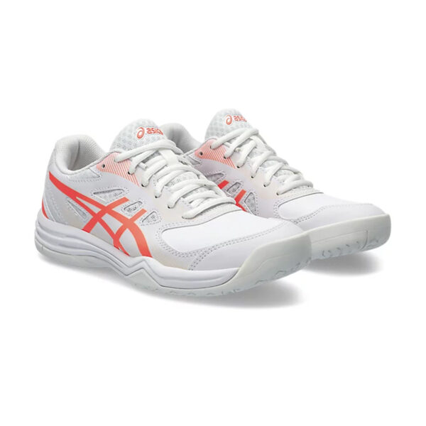 Asics Court Slide 3 Tennis Shoes (White/Sun Coral)