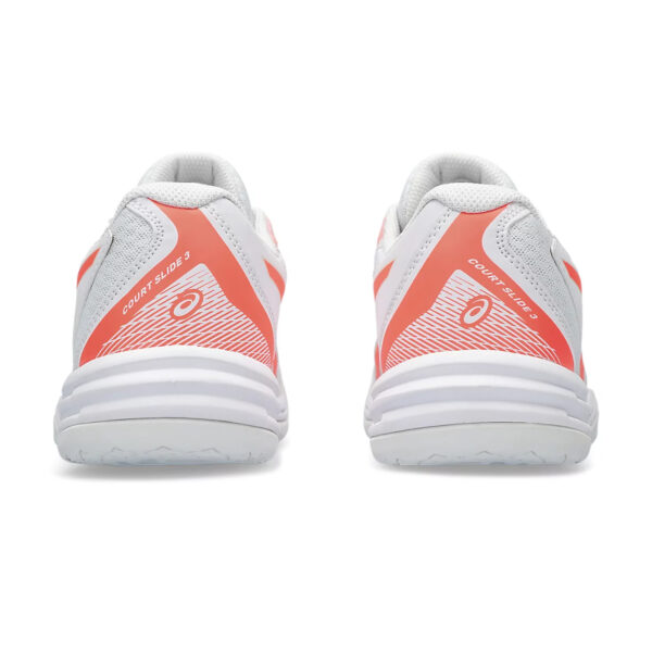 Asics Court Slide 3 Tennis Shoes (White/Sun Coral)