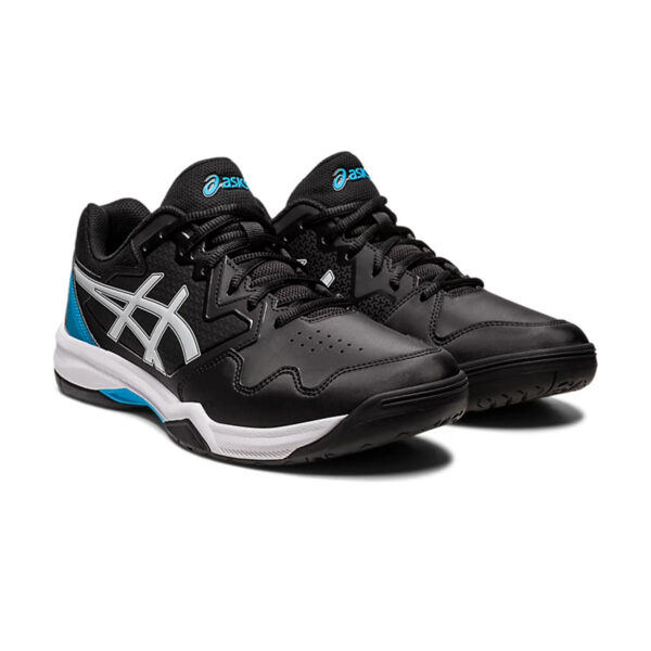 Asics Gel Dedicate 7 Tennis Shoes (Black/Island Blue)