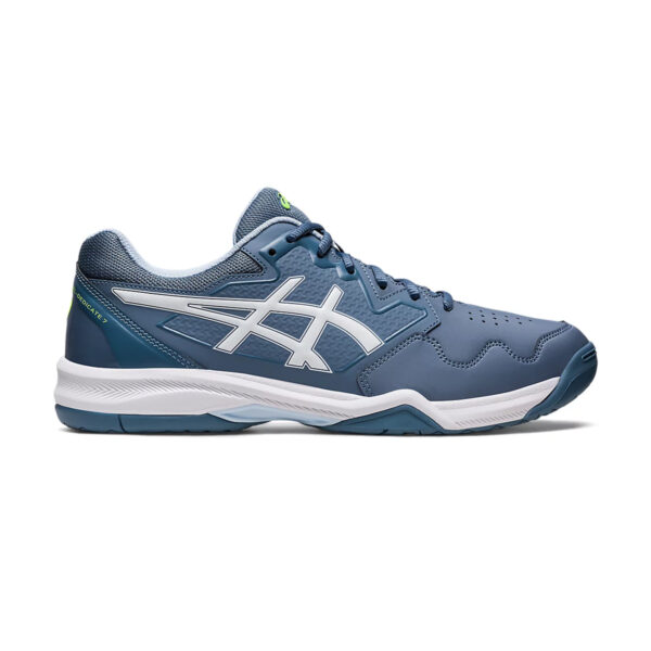 Asics Gel Dedicate 7 Tennis Shoes (Steel Blue/White)