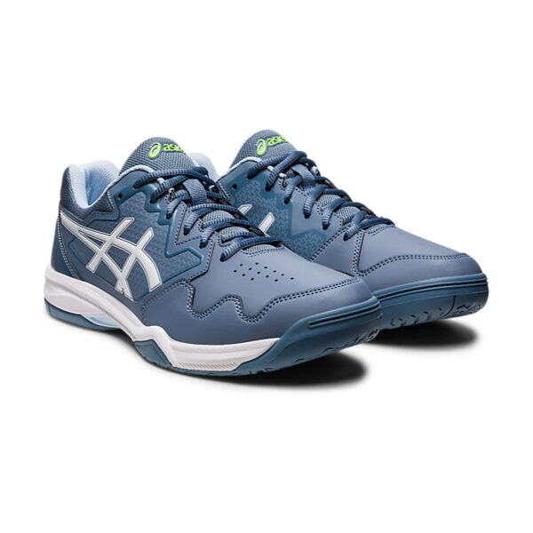 Asics Gel Dedicate 7 Tennis Shoes (Steel Blue/White)