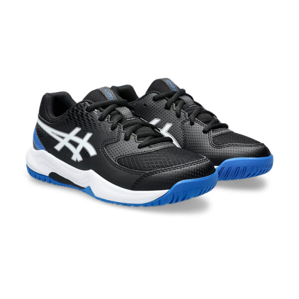 Asics Gel Dedicate 8 GS Tennis Shoes (Black/Tuna Blue)