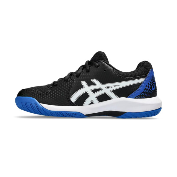 Asics Gel Dedicate 8 GS Tennis Shoes (Black/Tuna Blue)