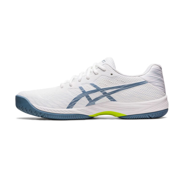 Asics Gel Game 9 Tennis Shoes (White/Steel Blue)