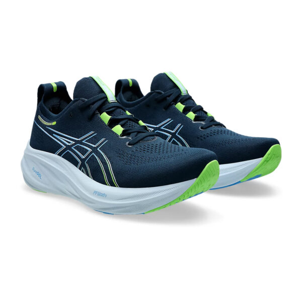 Asics Gel Nimbus 26 Running Shoes (French Blue/Electric Lime)