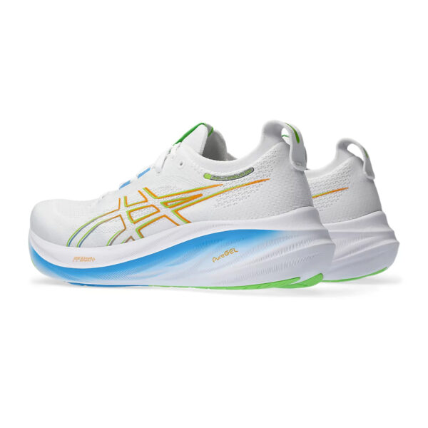 Asics Gel Nimbus 26 Running Shoes (White/Waterscape)