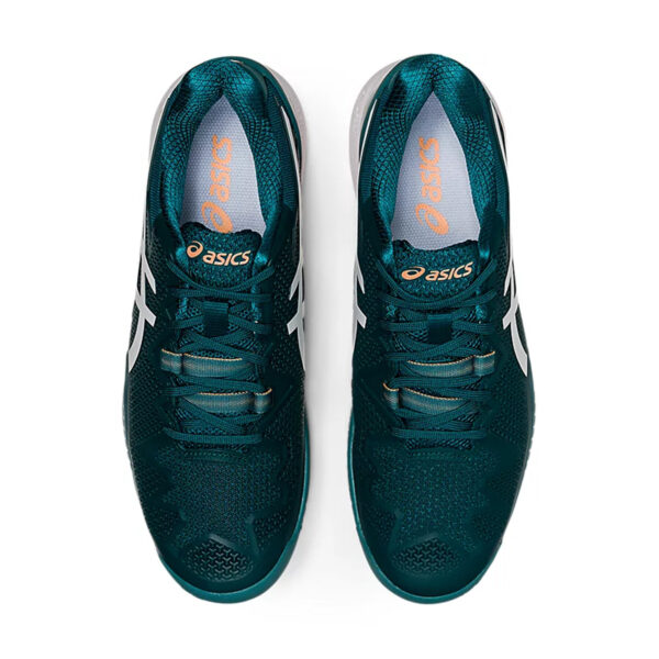 Asics Gel Resolution 8 Tennis Shoes (Velvet Pine/White)