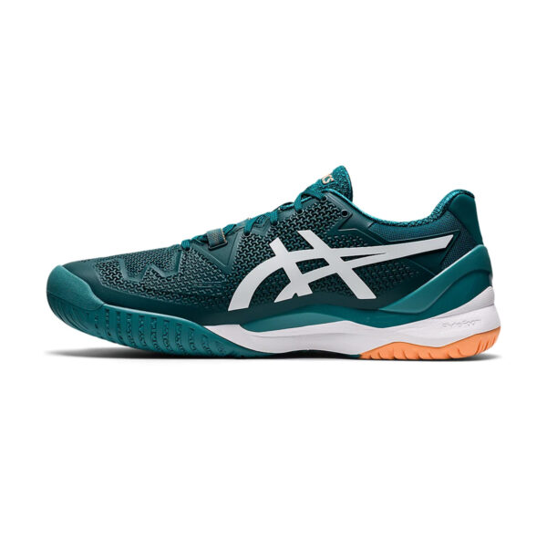 Asics Gel Resolution 8 Tennis Shoes (Velvet Pine/White)