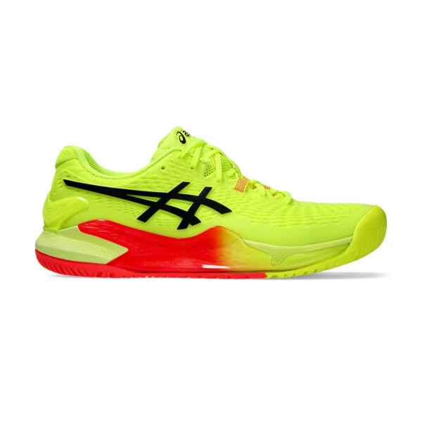 Asics Gel Resolution 9 Paris Tennis Shoes (Safety Yellow/Black)