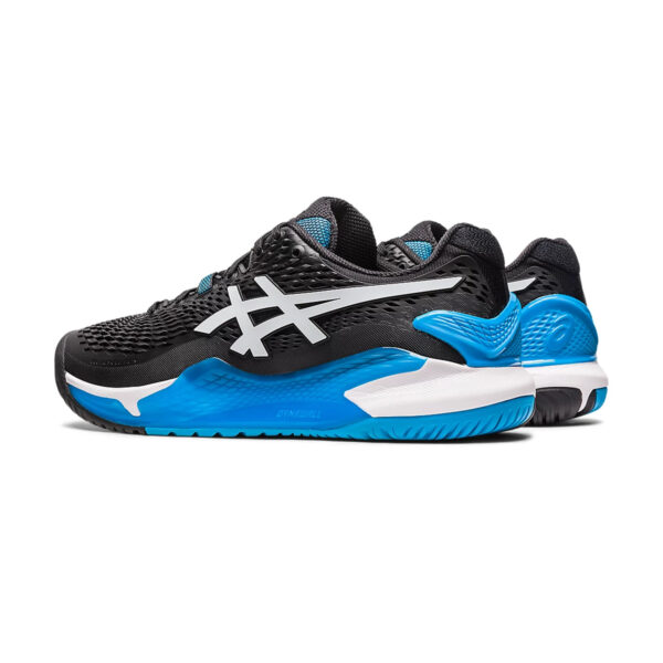 Asics Gel Resolution 9 Tennis Shoes (Black/White)