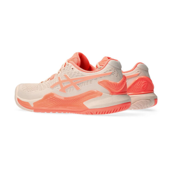 Asics Gel Resolution 9 Tennis Shoes (Pearl Pink/Sun Coral)