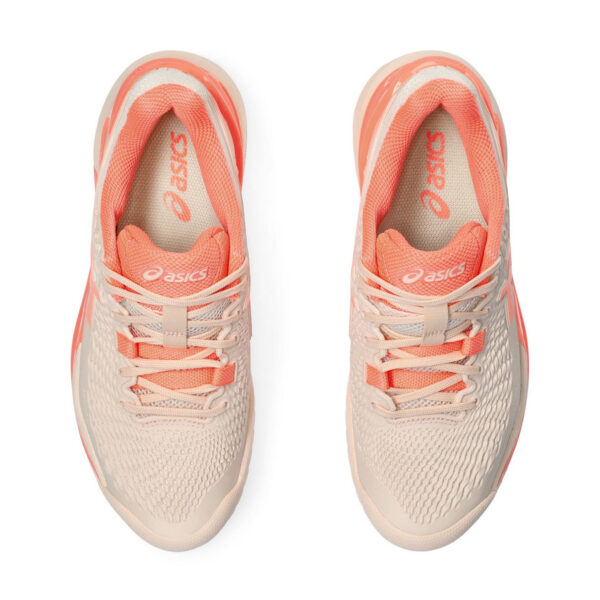 Asics Gel Resolution 9 Tennis Shoes (Pearl Pink/Sun Coral)