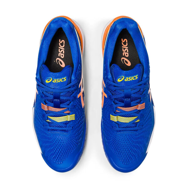 Asics Gel Resolution 9 Tennis Shoes (Tuna Blue/Sun Peach)