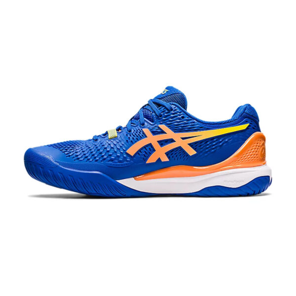 Asics Gel Resolution 9 Tennis Shoes (Tuna Blue/Sun Peach)