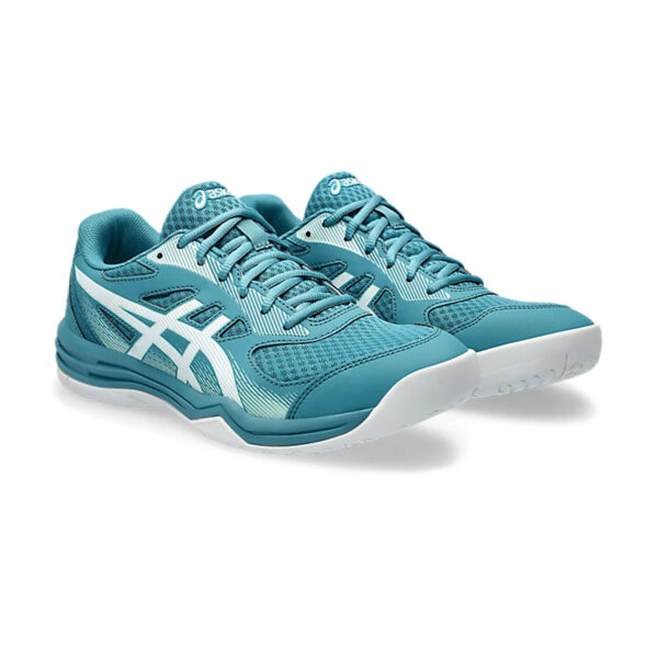 Asics Upcourt 5 Badminton Shoes (Blue Teal/White)