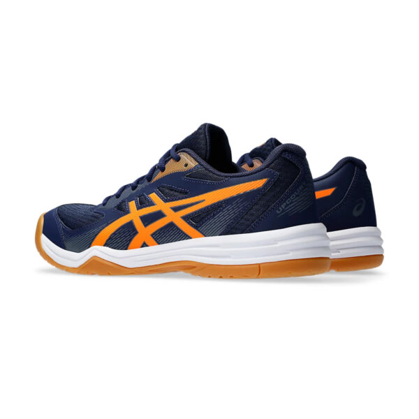 Asics Upcourt 5 Badminton Shoes (Classic Peacock/Shocking Orange)