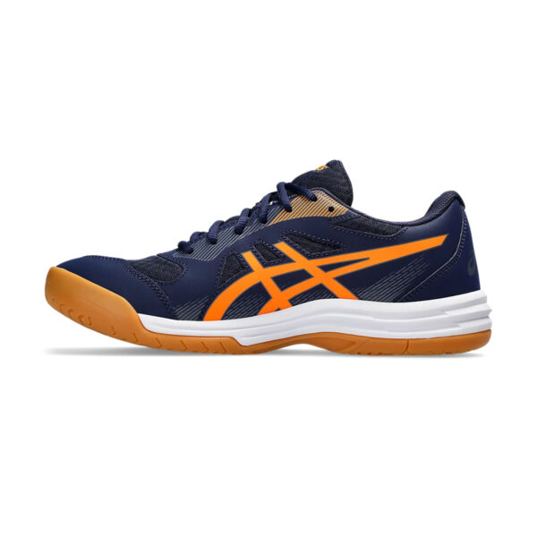 Asics Upcourt 5 Badminton Shoes (Classic Peacock/Shocking Orange)