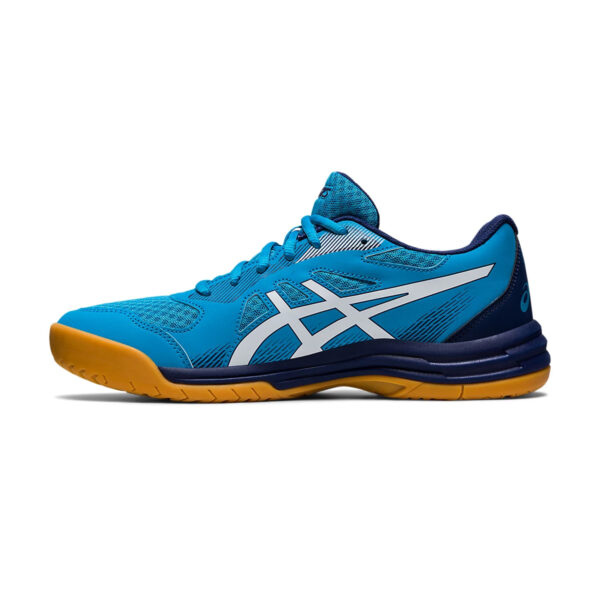 Asics Upcourt 5 Badminton Shoes (Island Blue/White)