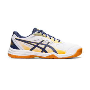 Asics Upcourt 5 Badminton Shoes (White/Deep Ocean)