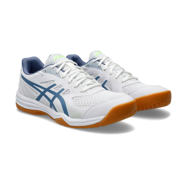 Asics Upcourt 5 Badminton Shoes (White/Denim Blue)