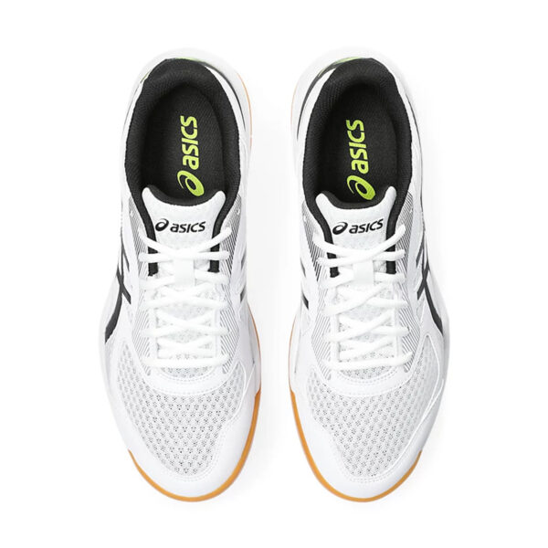 Asics Upcourt 5 Badminton Shoes (White/Safety Yellow)