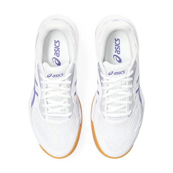 Asics Upcourt 5 Badminton Shoes (White/Violet)