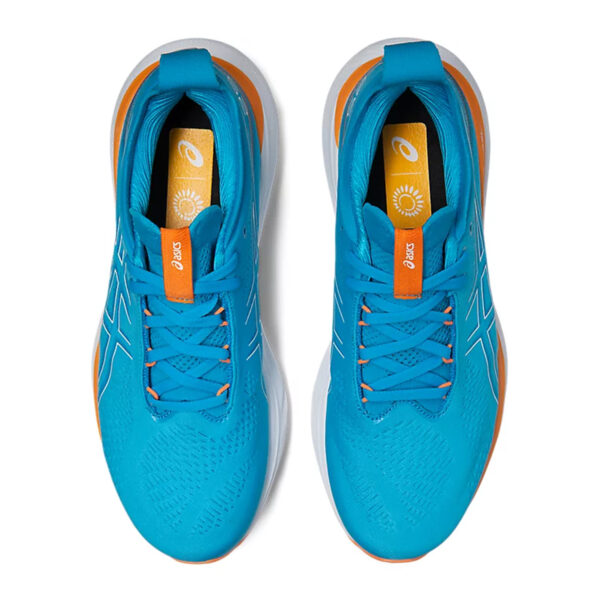 Asics GEL-NIMBUS 25 Running Shoes (Island Blue/Sun Peach)