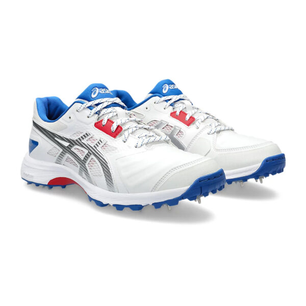 Asics GEL GULLY 7 Cricket Shoes (White/Pure Silver)